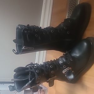 Demonia Black Combat Boots